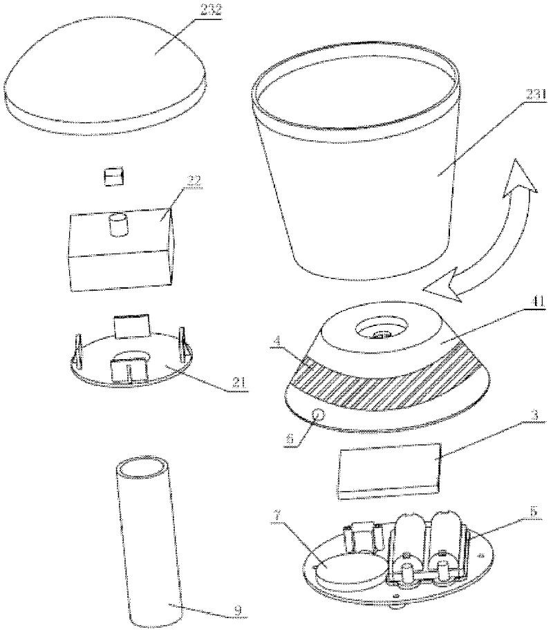 Multi-power supply rotary projection music box