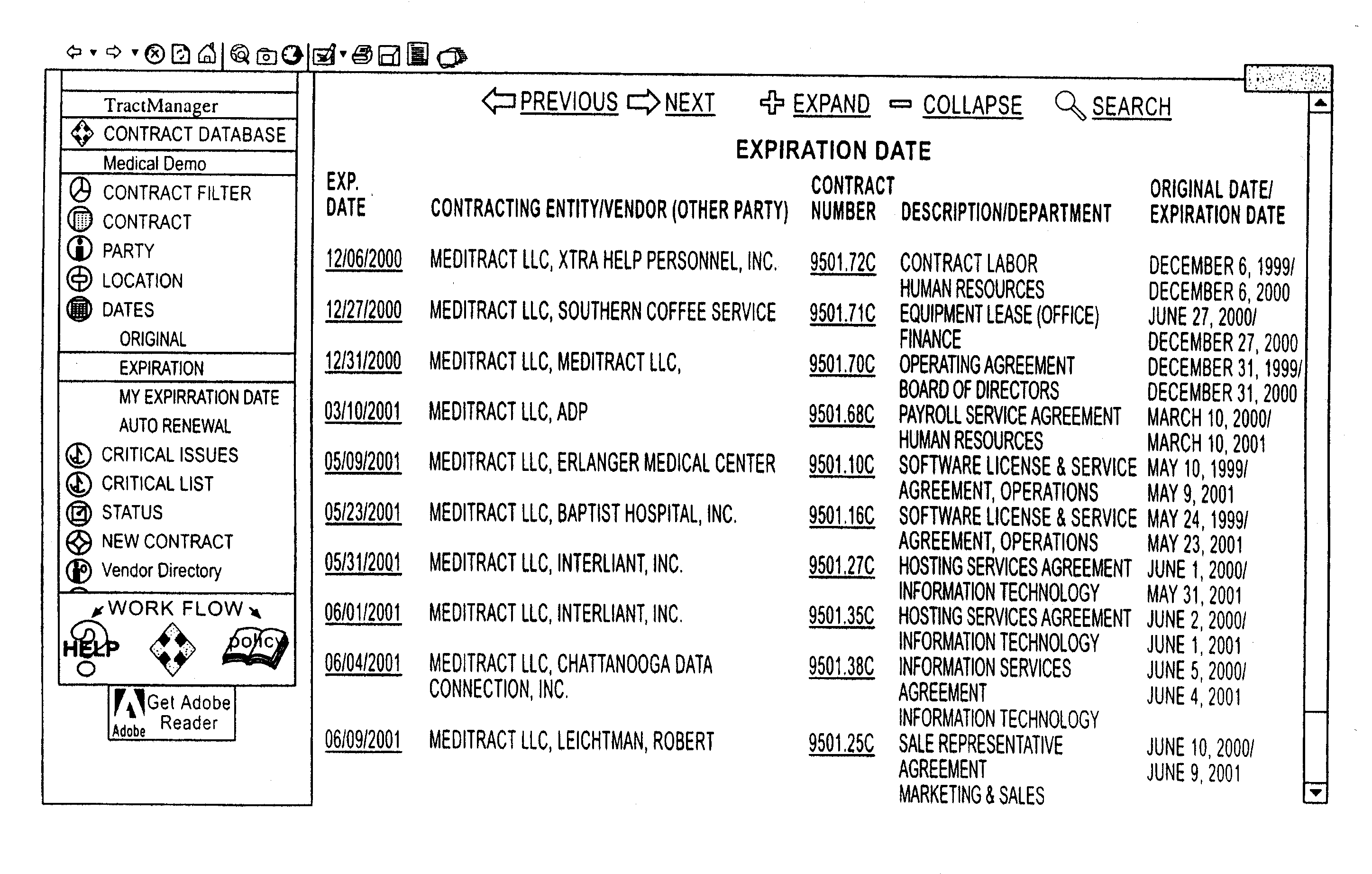 Document management system having automatic notifications