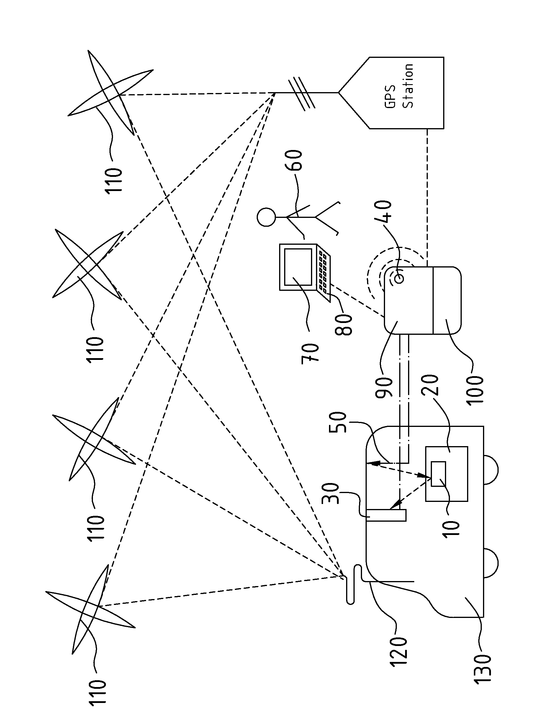 Monitoring device for a tracking system