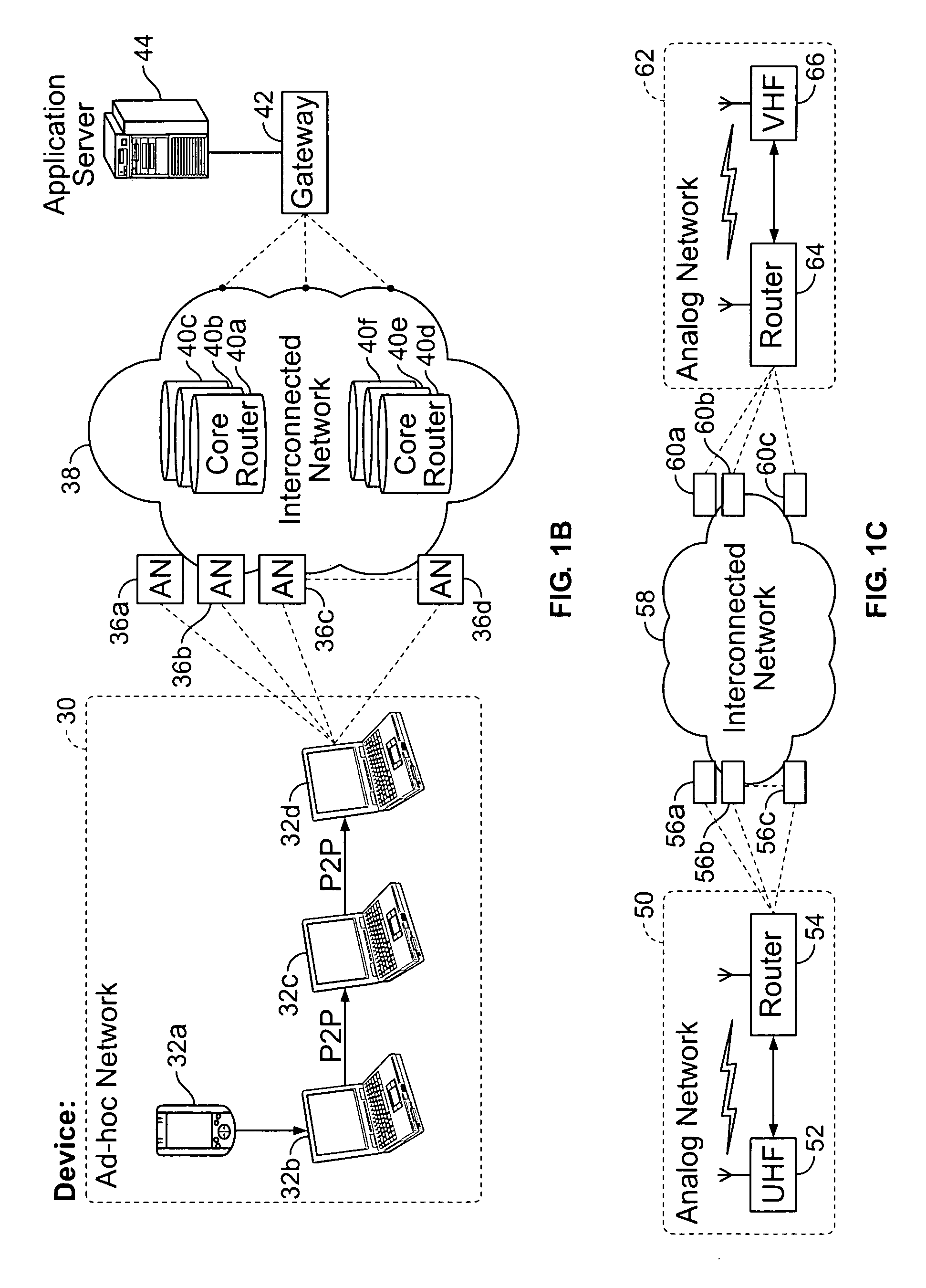 Multi-access terminal with capability for simultaneous connectivity to multiple communication channels