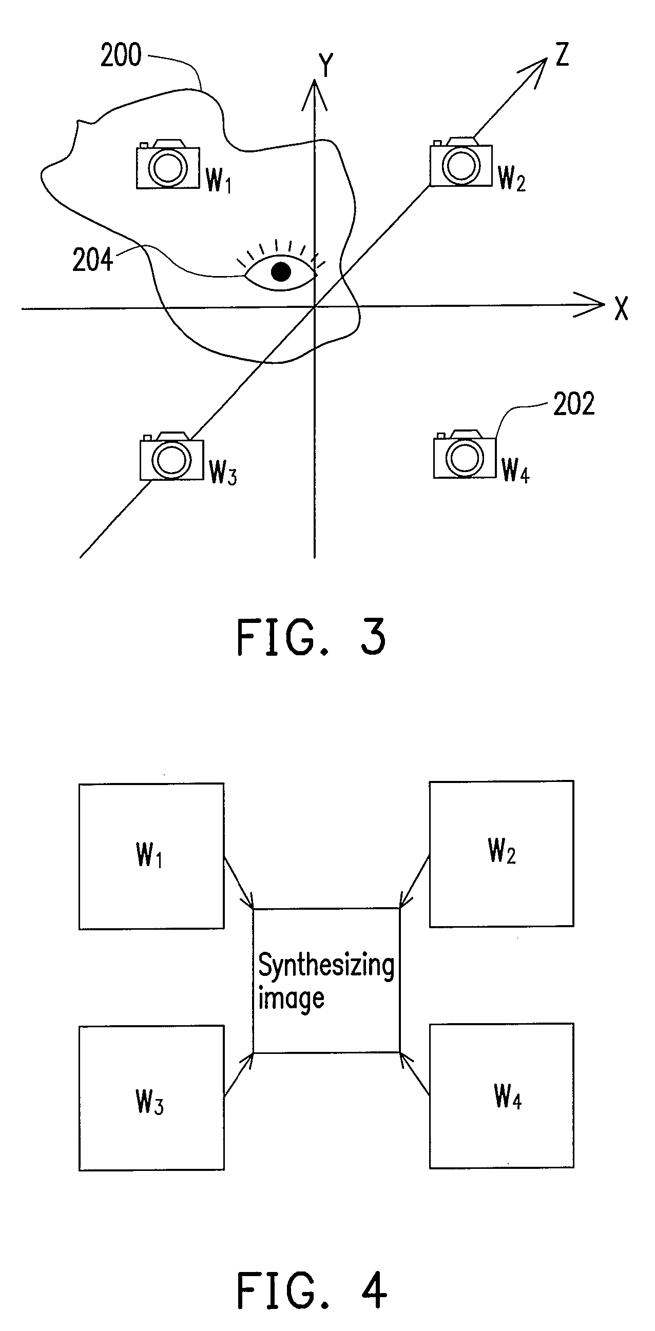Parallel processing method for synthesizing an image with multi-view images