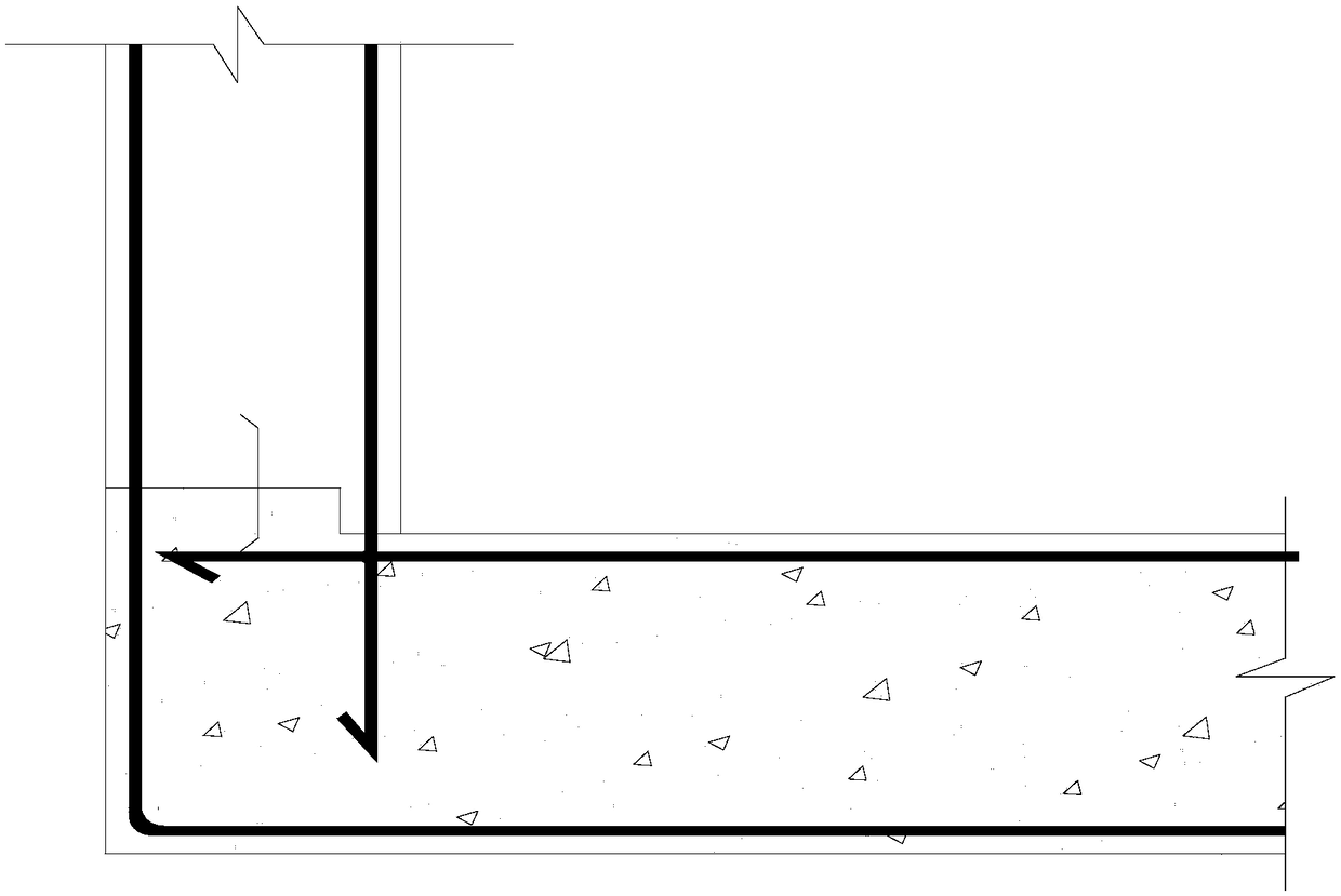 Construction method for leaving construction joint at the intersection of waterproof concrete exterior wall and foundation
