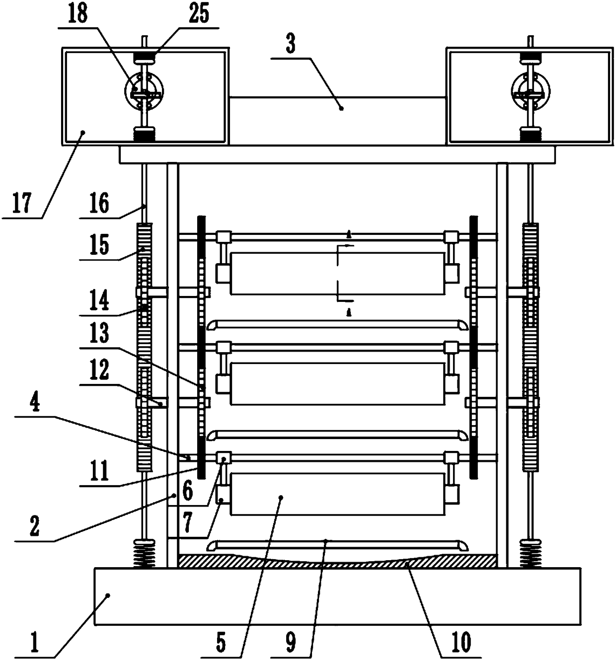 Impact component driven swing-type seed draining device