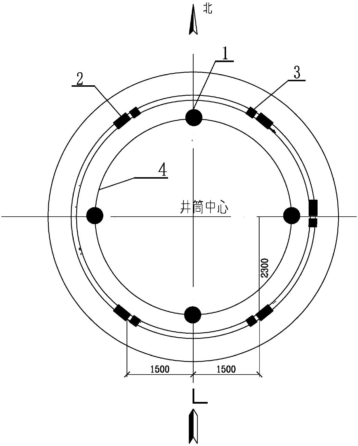 Vertical shaft deviation monitoring method based on tilt angle sensors