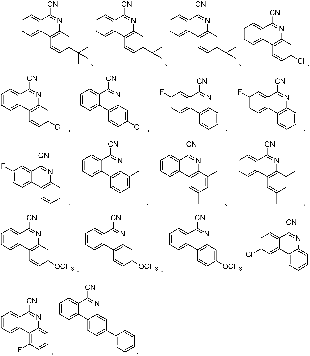 Method for synthesizing 6-cyano phenanthridine compound