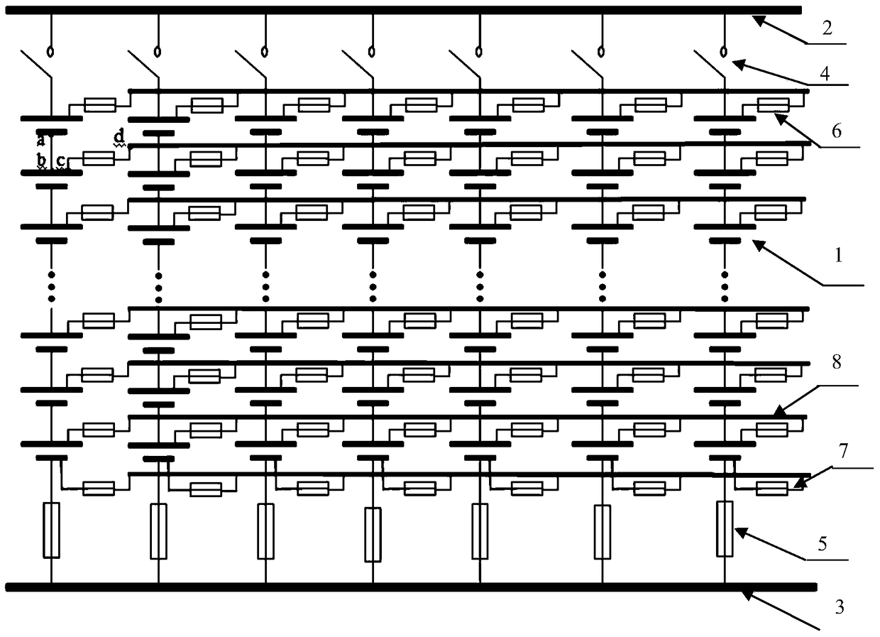 Battery unit connection lines for energy storage systems used in high-power and high-voltage conditions