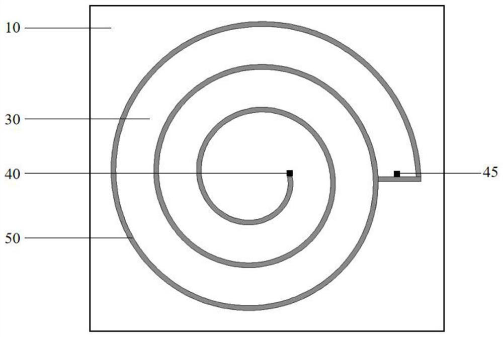 A spiral liquid conductance adjustable temperature sensor