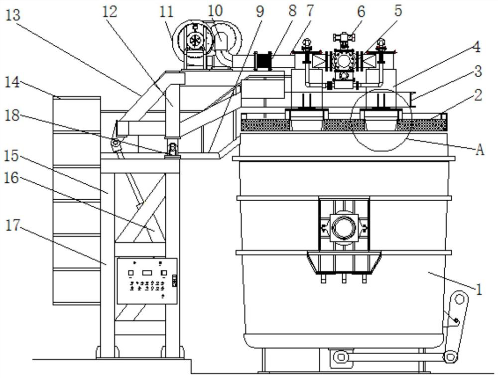 Heat accumulating type steel ladle baking device