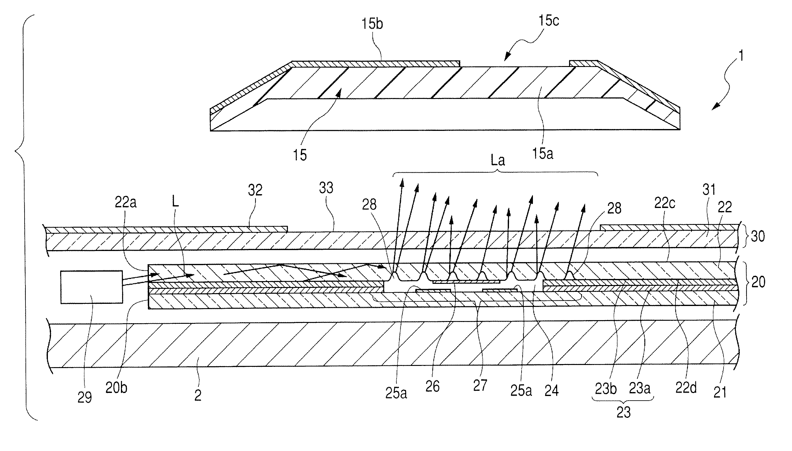 Input device and keyboard device having illumination function