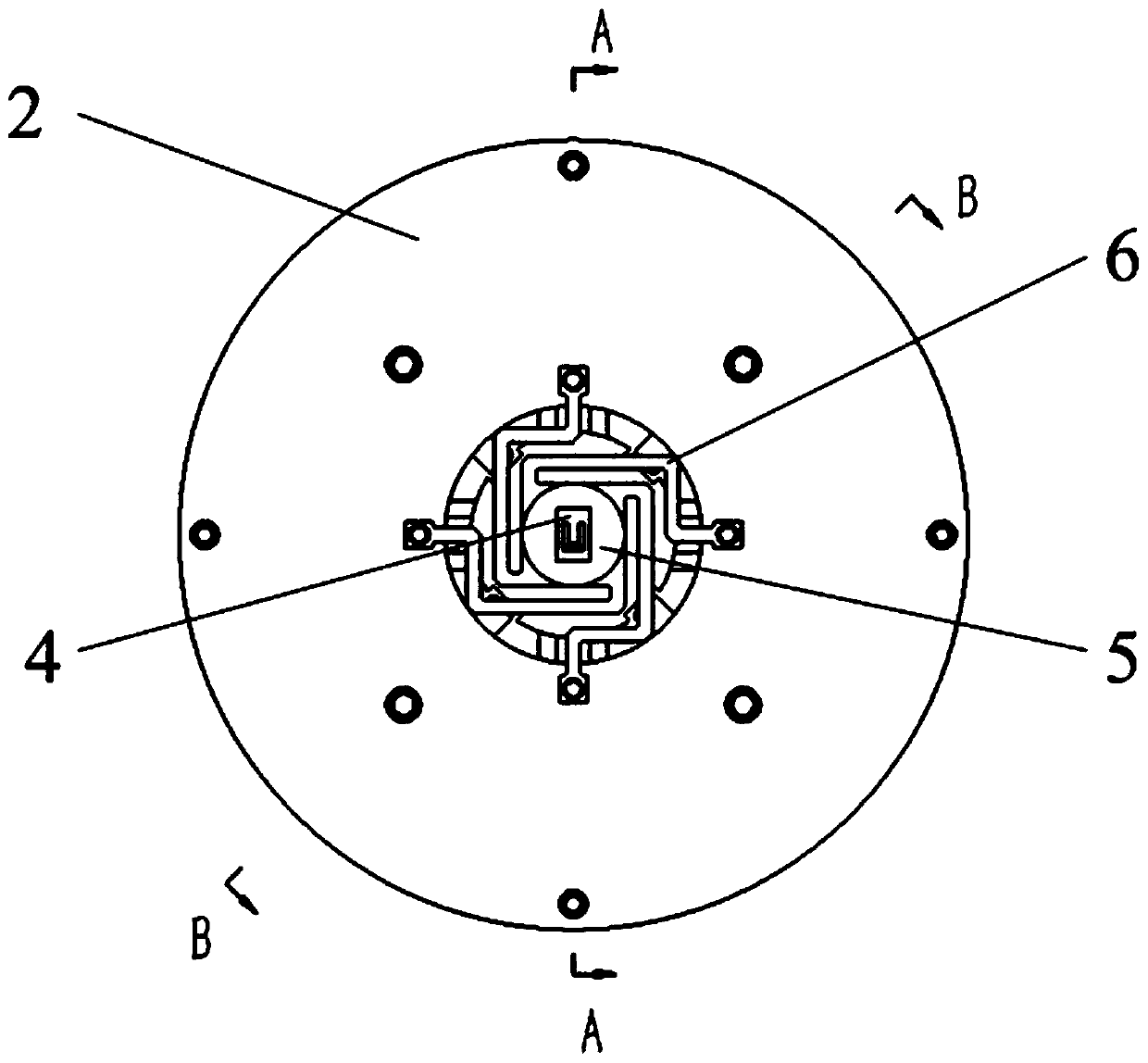 A mems microstructure four-axis off-chip vibration device based on the inverse piezoelectric effect