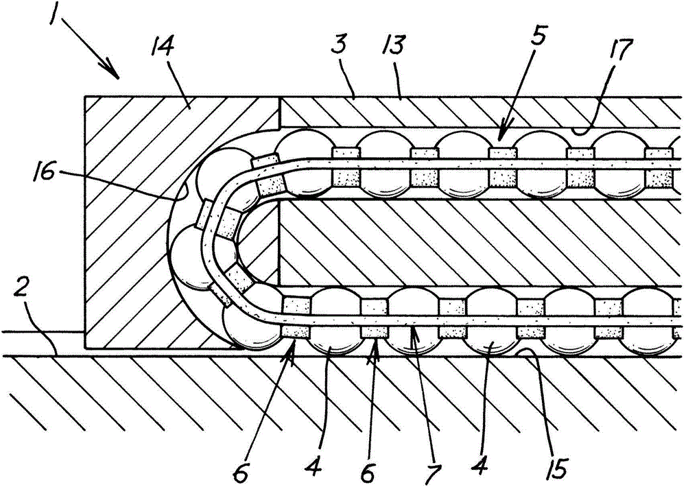 Rolling element accommodating tool