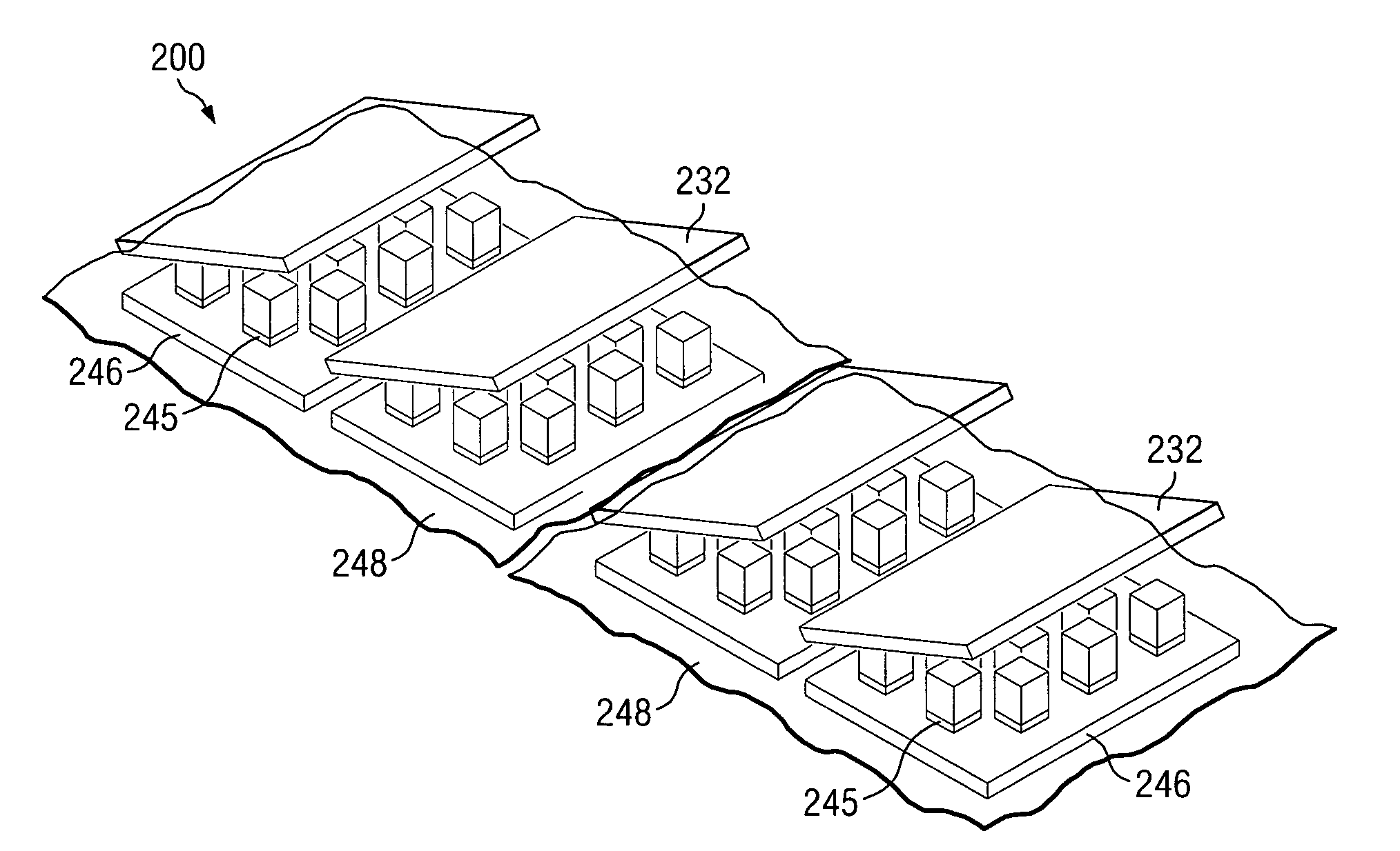 Build-in-place method of manufacturing thermoelectric modules