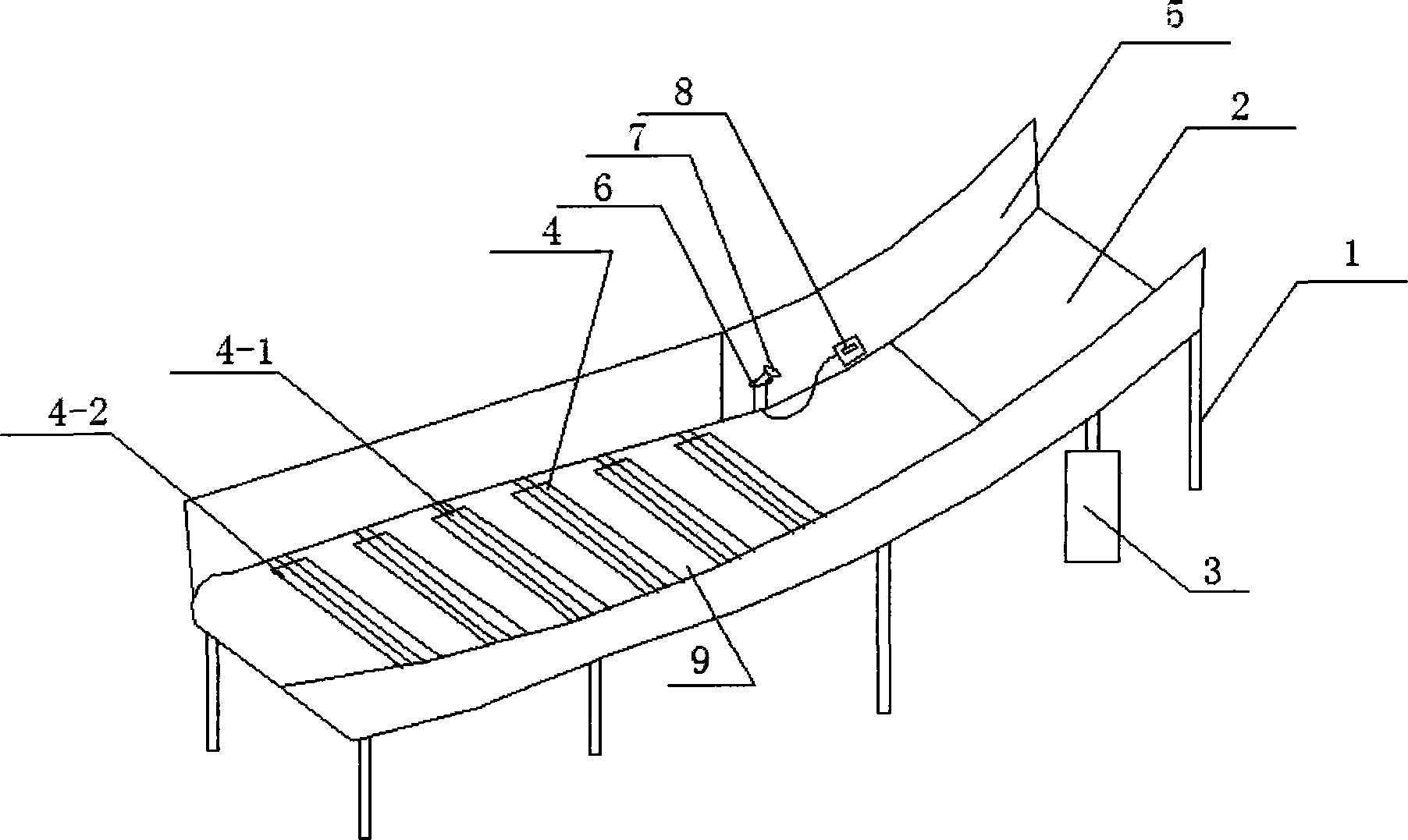 Bamboo chip conveying device