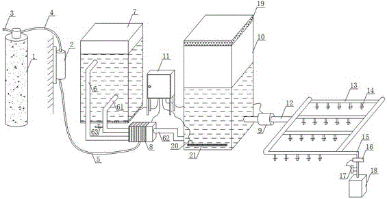 Constant temperate and energy saving centralized direct drinking water supply system