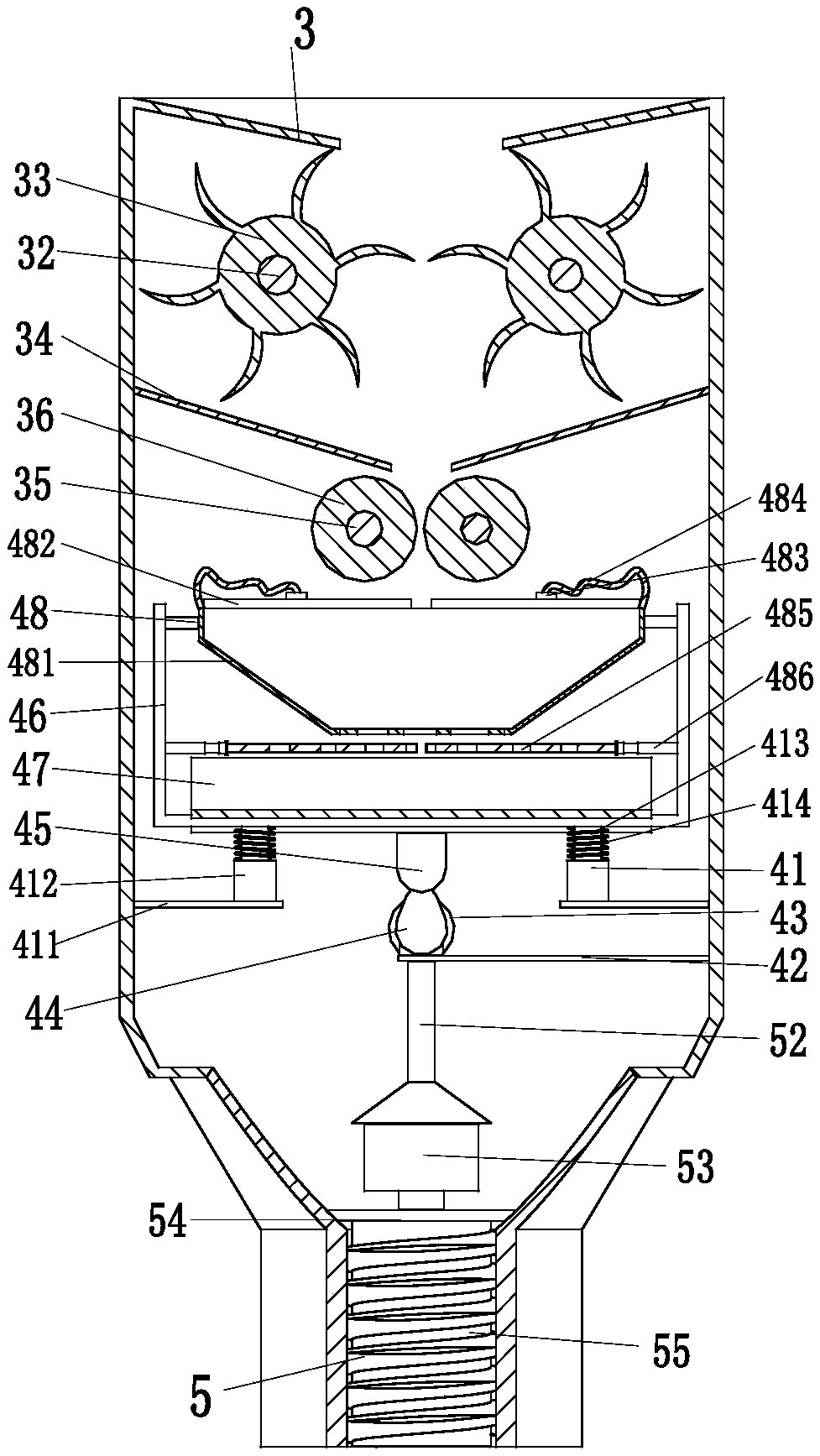 Chemical raw medicine output quantity control device and raw medicine output control method