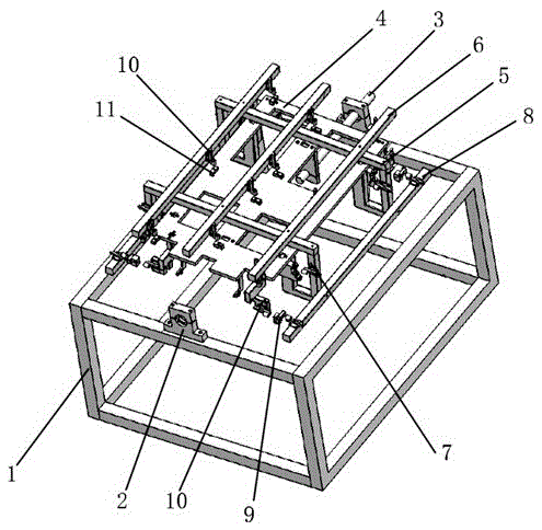 A fixture for welding the movable platform of the climbing car