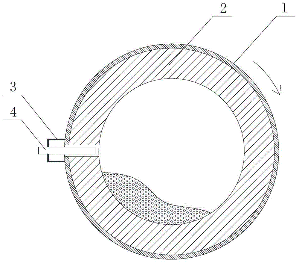 Motor-driven type rotary kiln direct temperature measuring device