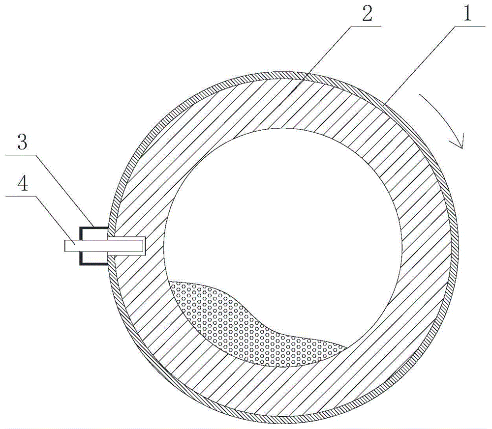 Motor-driven type rotary kiln direct temperature measuring device