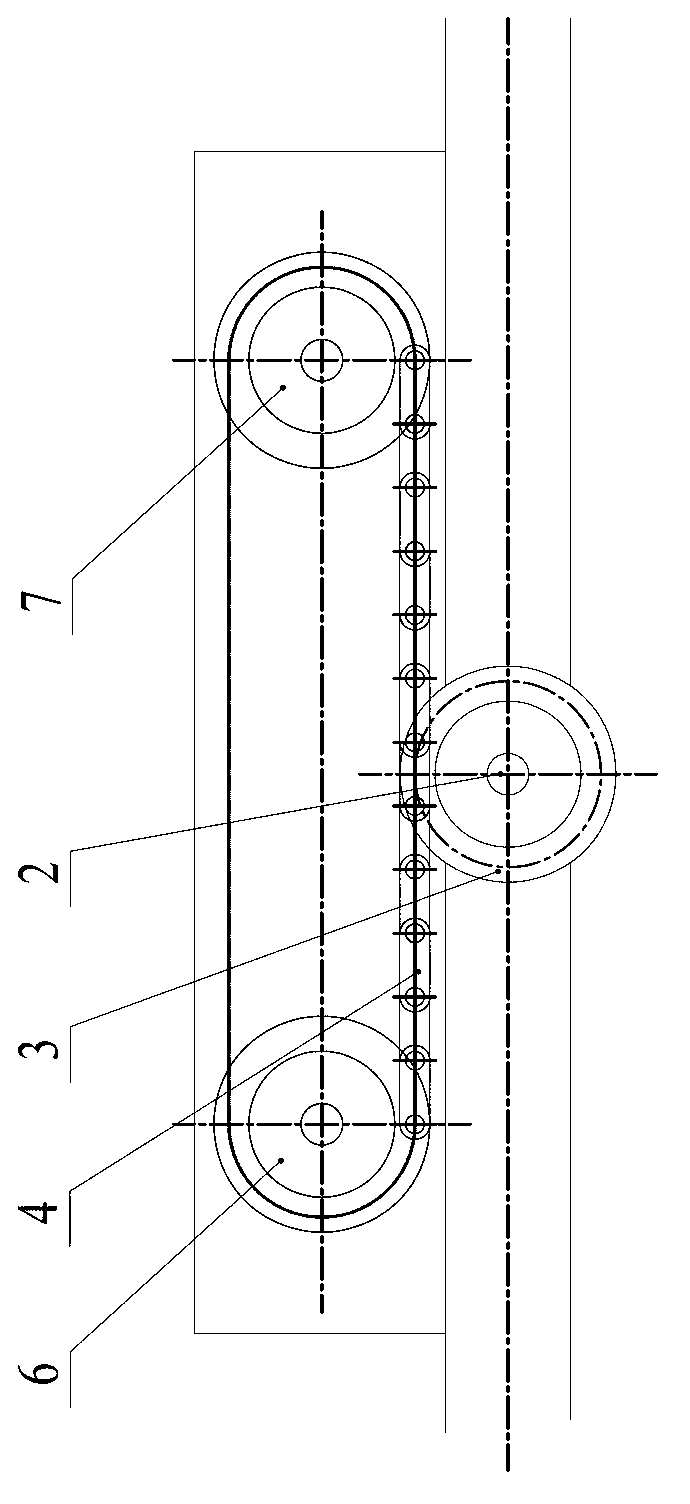 Wide type chain rotation device