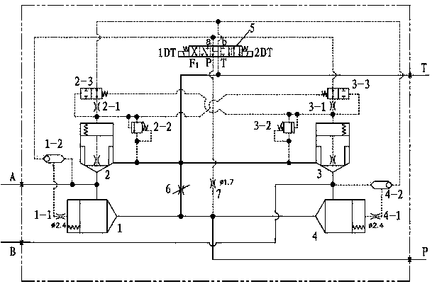 Two-way cartridge type vibration control valve