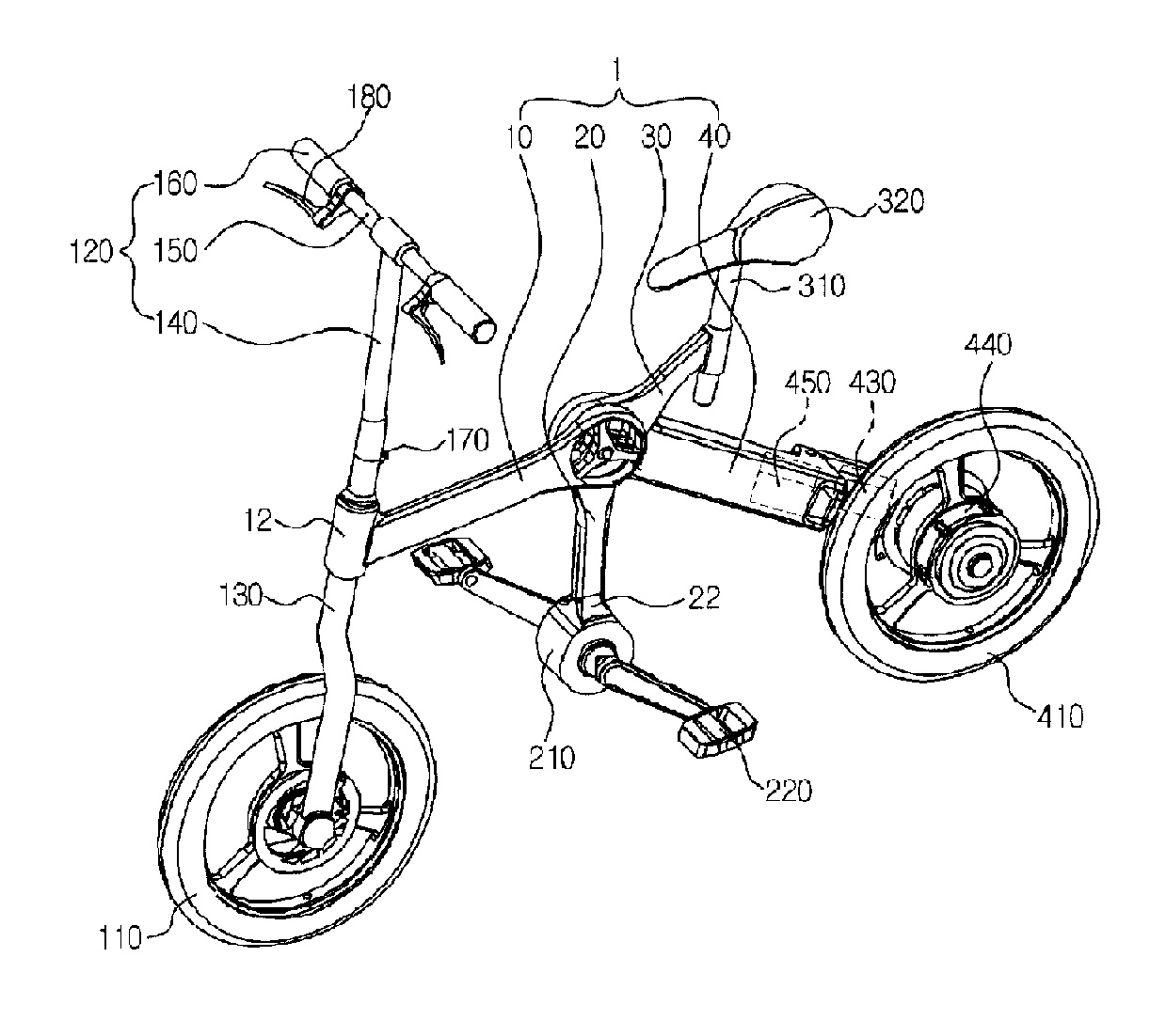 Folding type bicycle
