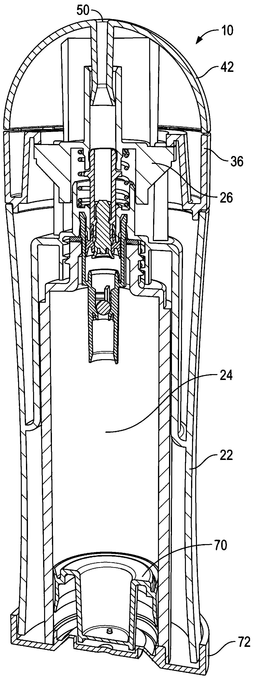 Pump Dispenser with Actuated Collar