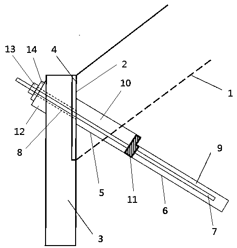 Shear and pressure type anchor pile structure and its construction method