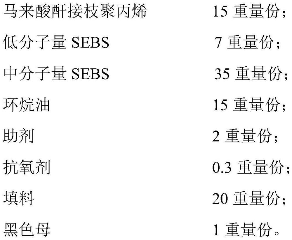 Thermoplastic elastomer corner connecting material for bonding ethylene propylene diene monomer and preparation method of thermoplastic elastomer corner connecting material