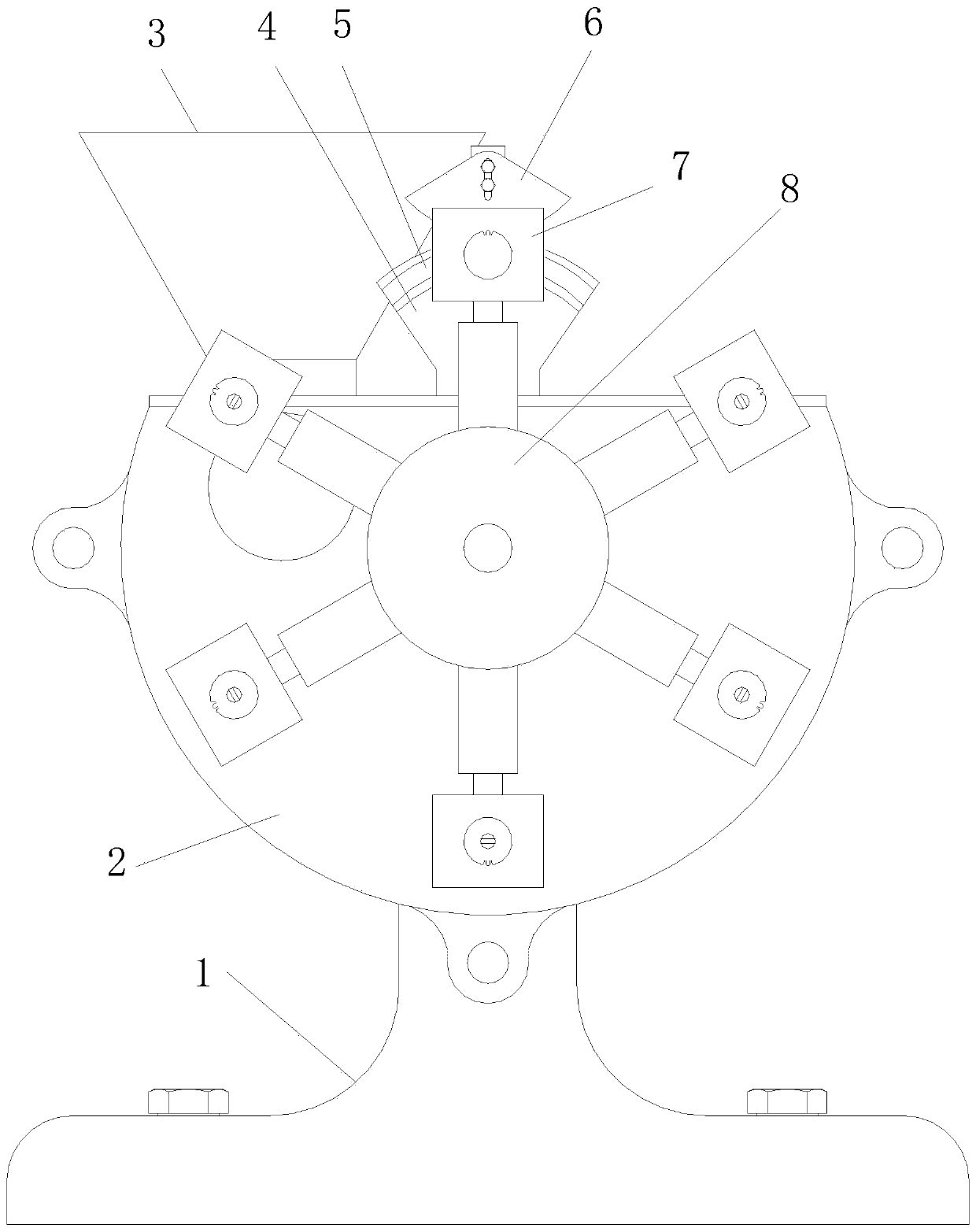 A kind of rotary-cut gorgon shell cracking device