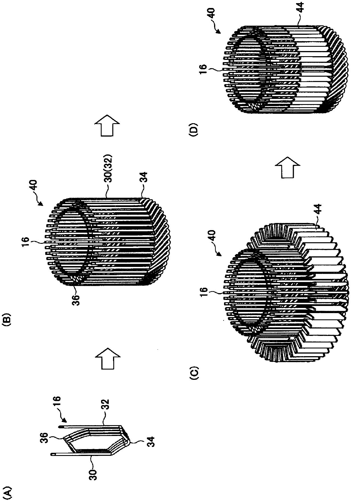 Stator assembly method and stator assembly device