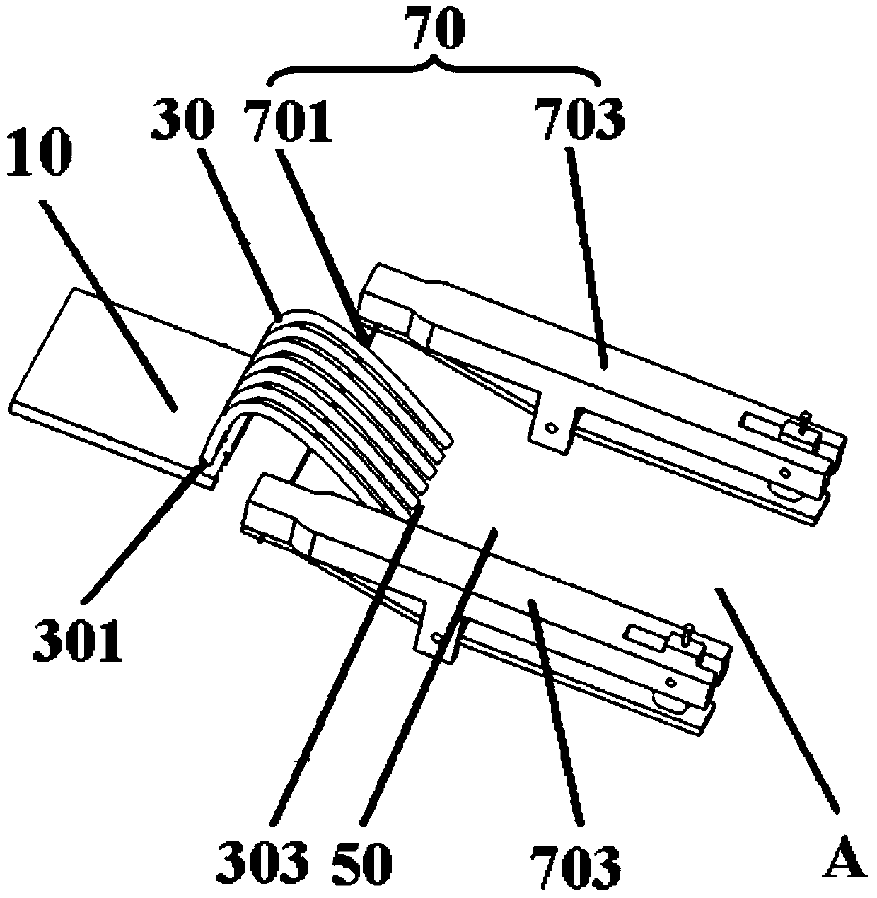 Chip, wire bonding method and device for chip packaging, and separation device