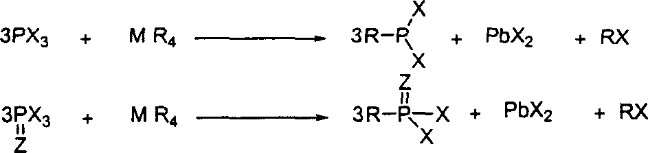 Preparation method of phosphous dihalide with substituent group