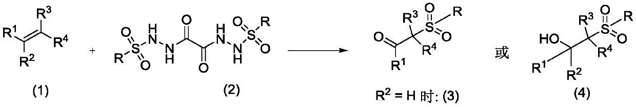 Preparation method of oxalyl sulfonyl hydrazide and application of oxalyl sulfonyl hydrazide in olefin sulfonation reaction
