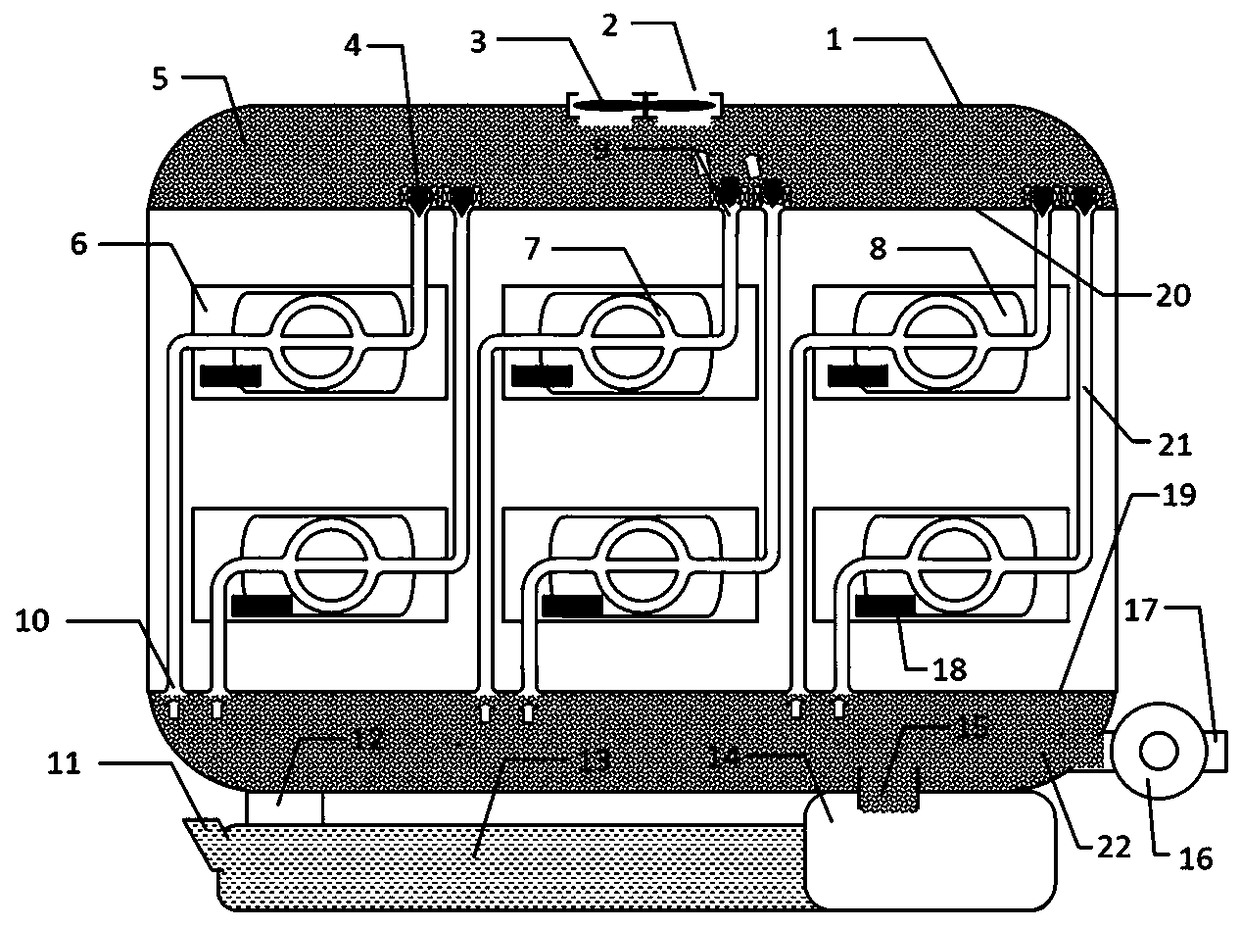 A battery management independent automatic cooling system