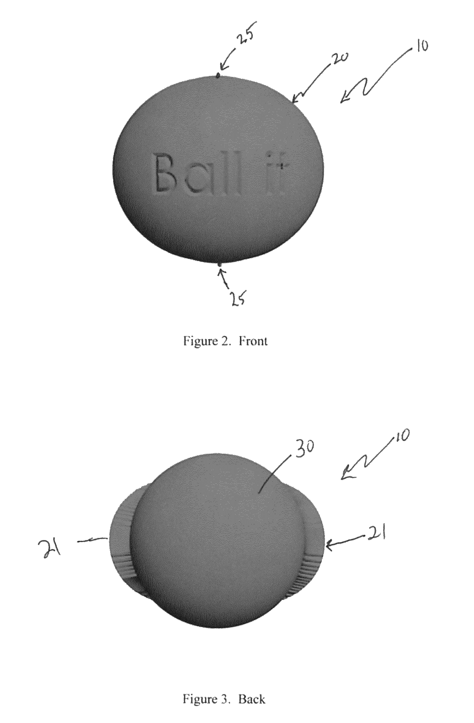 Facial muscle exercise ball-like device and method