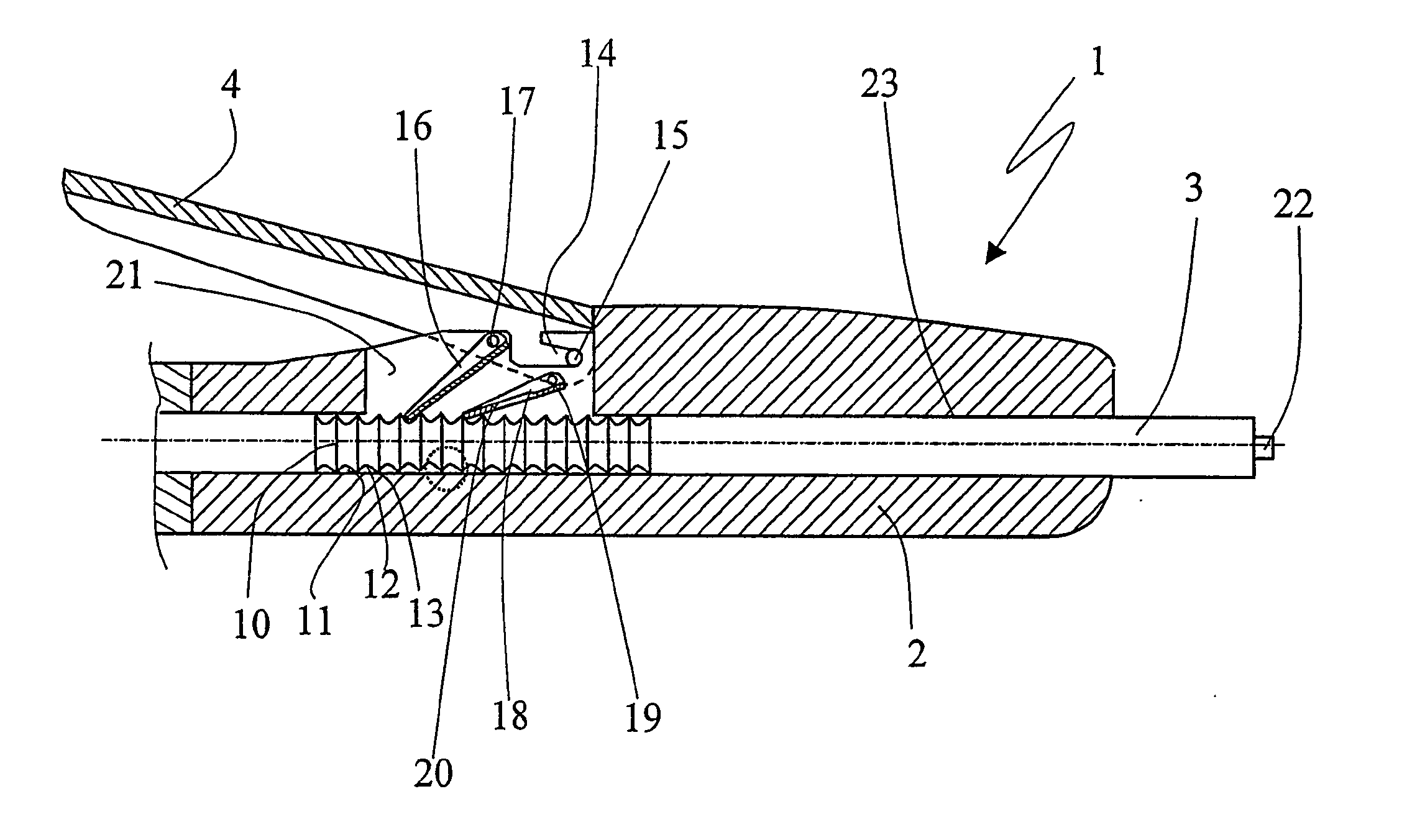 Device for expelling a liquid or pasty substance