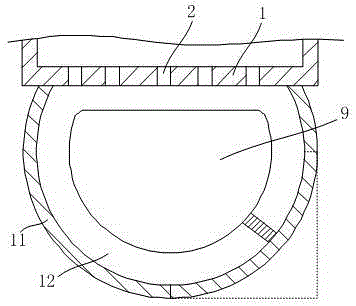 Rotational flow air inlet structure of counter-flushing water curtain purification device