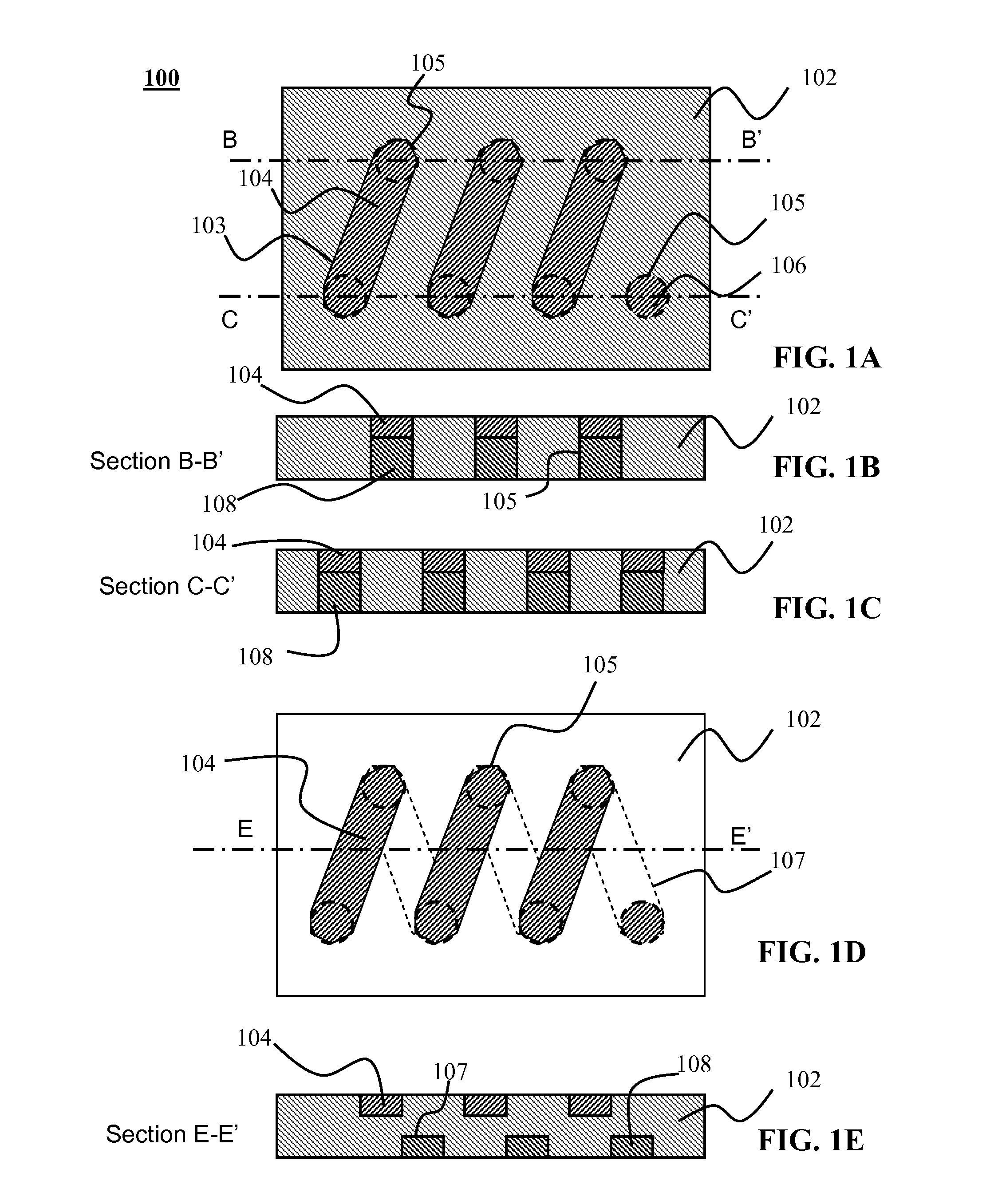 Planar grooved power inductor structure and method