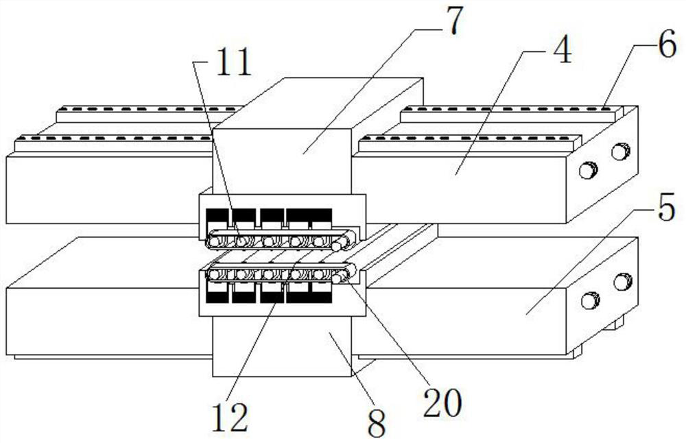 Conveying device for plate conveying of punching machine