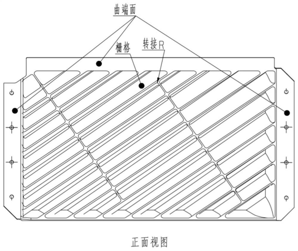 A processing method for grid structure parts