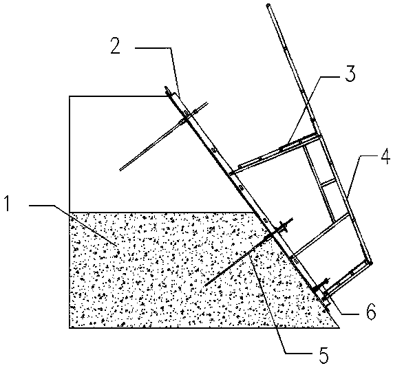 Construction method of a cantilever steel frame plastic formwork