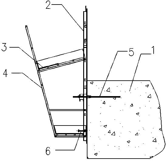 Construction method of a cantilever steel frame plastic formwork