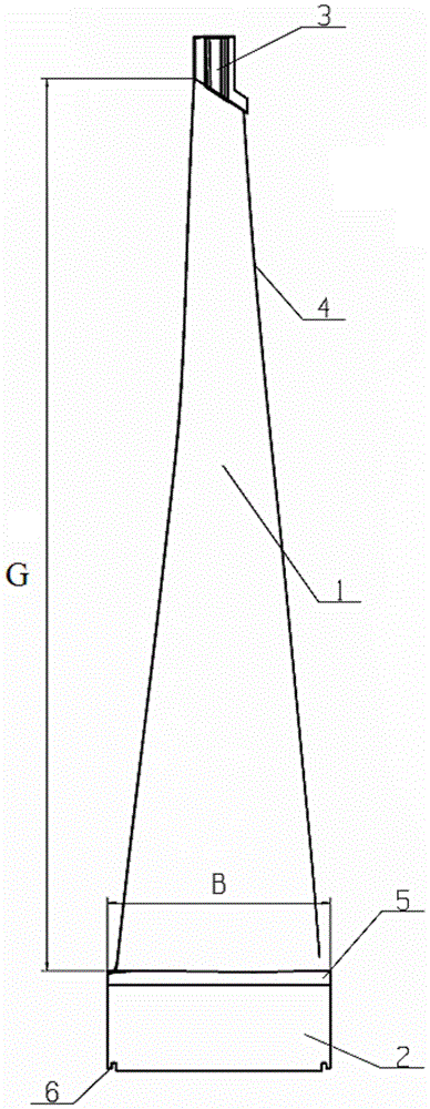 Second-last-stage moving blades for half-speed large-capacity nuclear power steam turbines