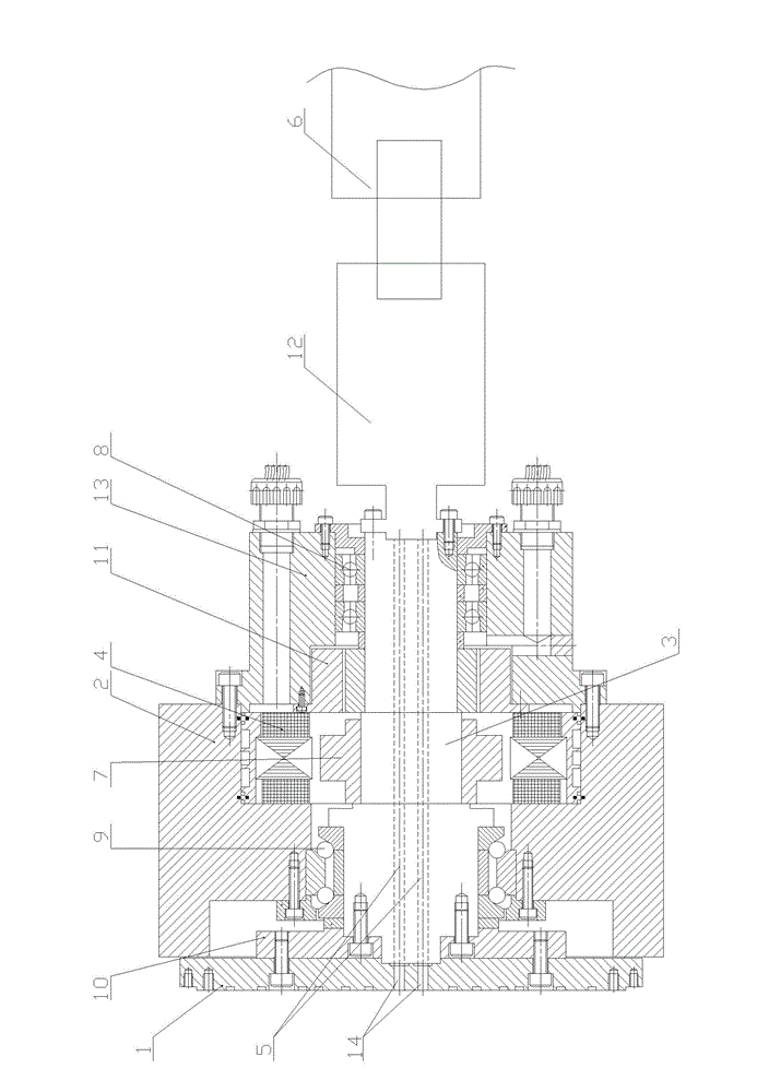 Electric spindle structure of work bench