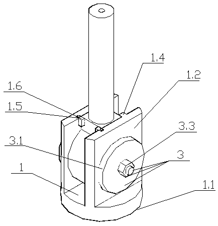 Adjusting connecting seat tool clamp with screw rod