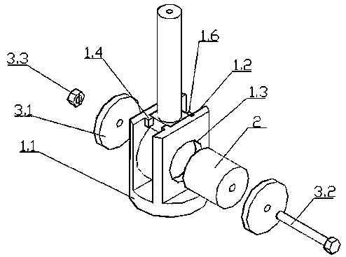 Adjusting connecting seat tool clamp with screw rod