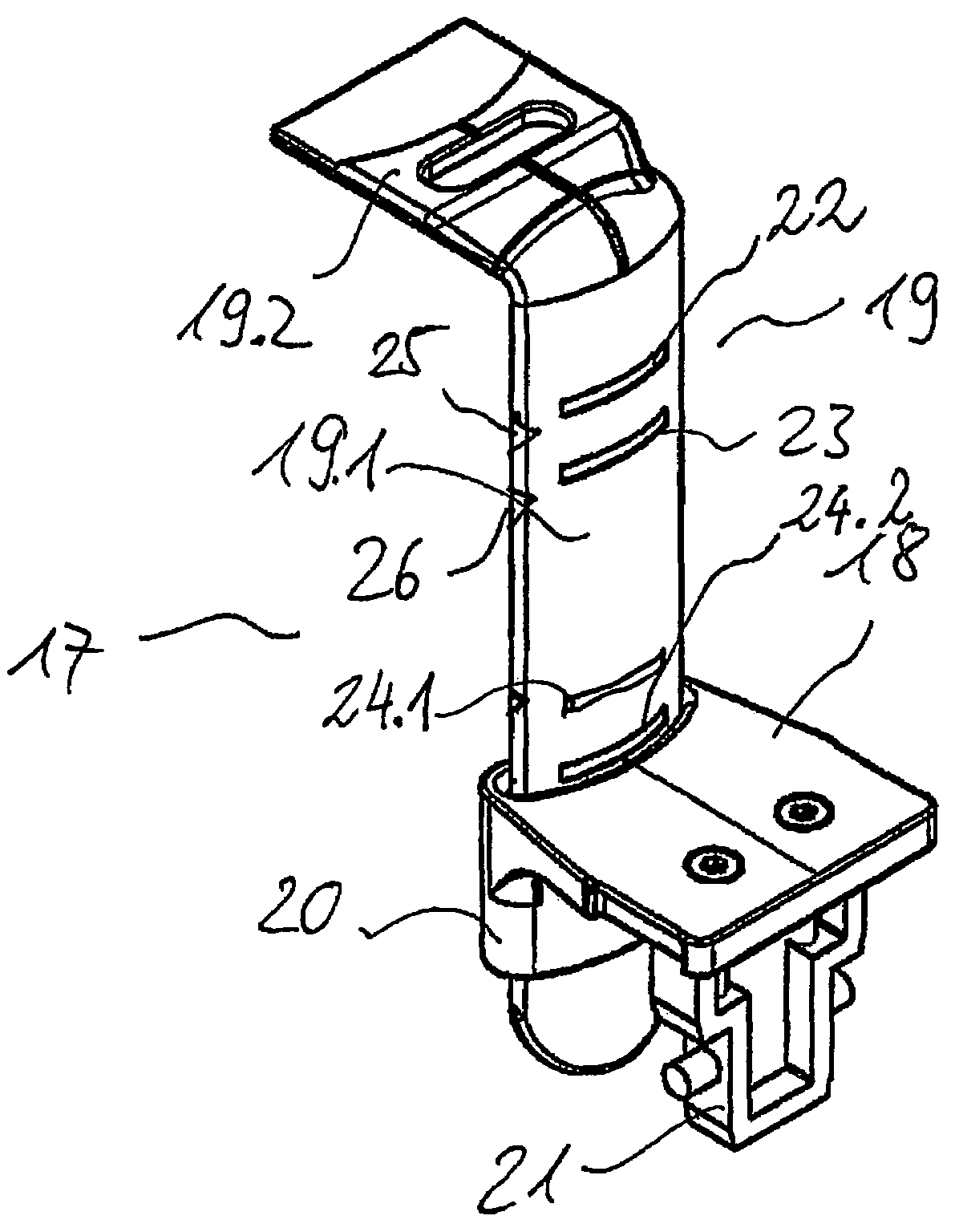 Patient positioning device of a panoramic dental X-ray apparatus