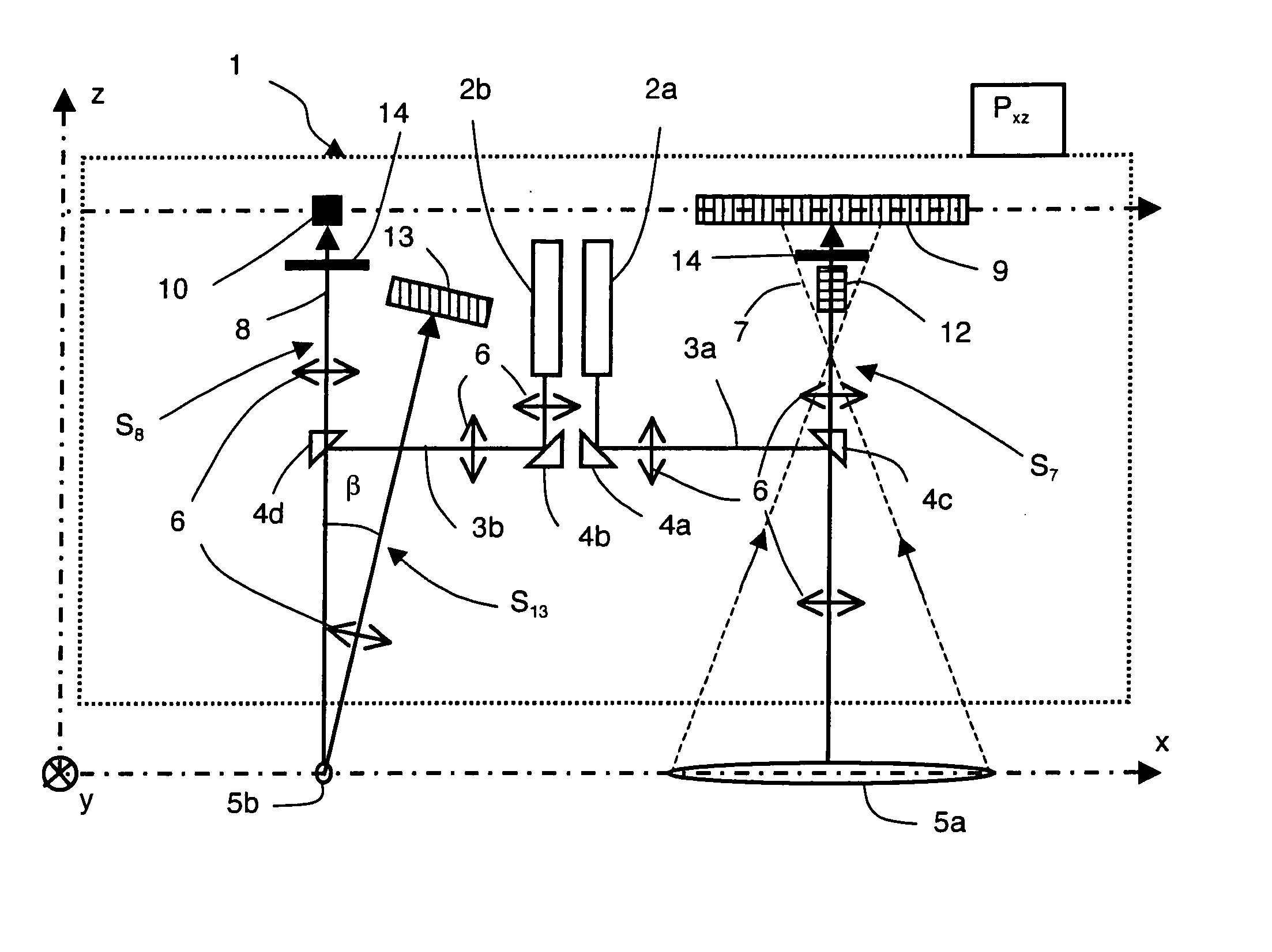 Optical Device for Measuring the Displacement Velocity of a First Moving Element with Respect to a Second Element