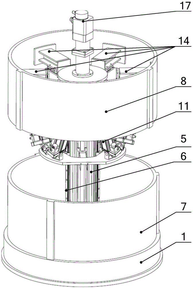 Vertical attitude adjustment mechanism for vertical assembly of large-diameter thin-walled cylinders