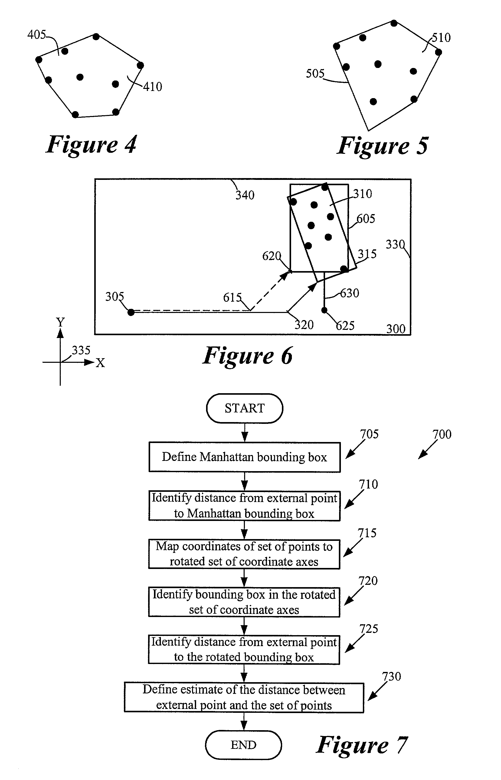 Method and apparatus for constructing a convex polygon that encloses a set of points in a region